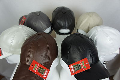 #ad New 100% Genuine Real Lambskin Leather Baseball Cap Hat Trucker Sports Visor $15.15