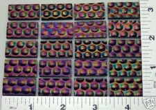 20 RADIUM 1/2"x 1" BLACK IRIDIZED UROBOROS GLASS 90 COE