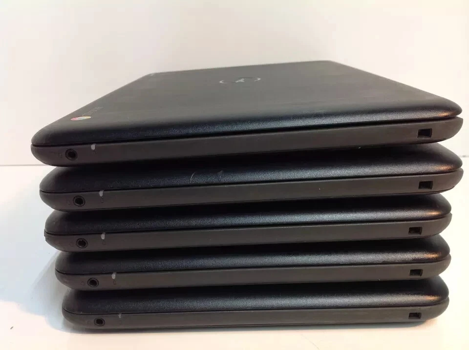 Lote de 5 Dell Chromebook 11 3180 11.6" Celeron 3060 4GB RAM 1.8GB SSD CON Adaptadores Foto 3 de 4