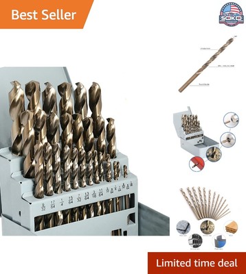 High-Speed Steel Twist Drill Bits Set - Titanium Finish for Durable Drilling