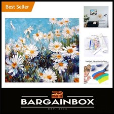 Beginner-Friendly Floral Paint by Number Kit for Kids  Adults, 16x20 Size