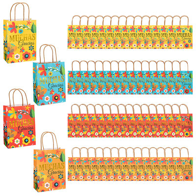 Gift Bags Fiesta Muchas Gracias Medium Bulk 60 Pc