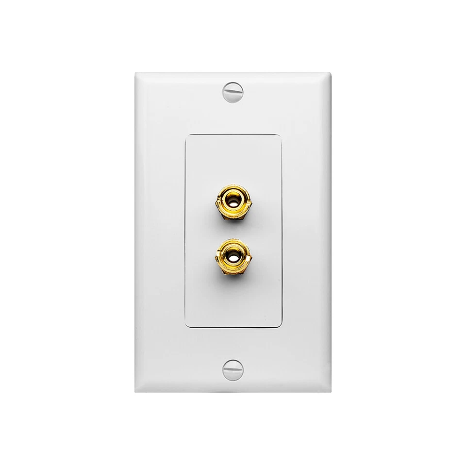 OSD Single Speaker Home Theater Decora Wall Plate 1 Gang Banana Post 1 Speaker - Image 2 of 4