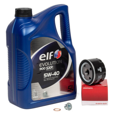 elf Evolution 900 SXR 5W-40 Motoröl 5L + HERTH+BUSS Ölfilter für RENAULT DACIA