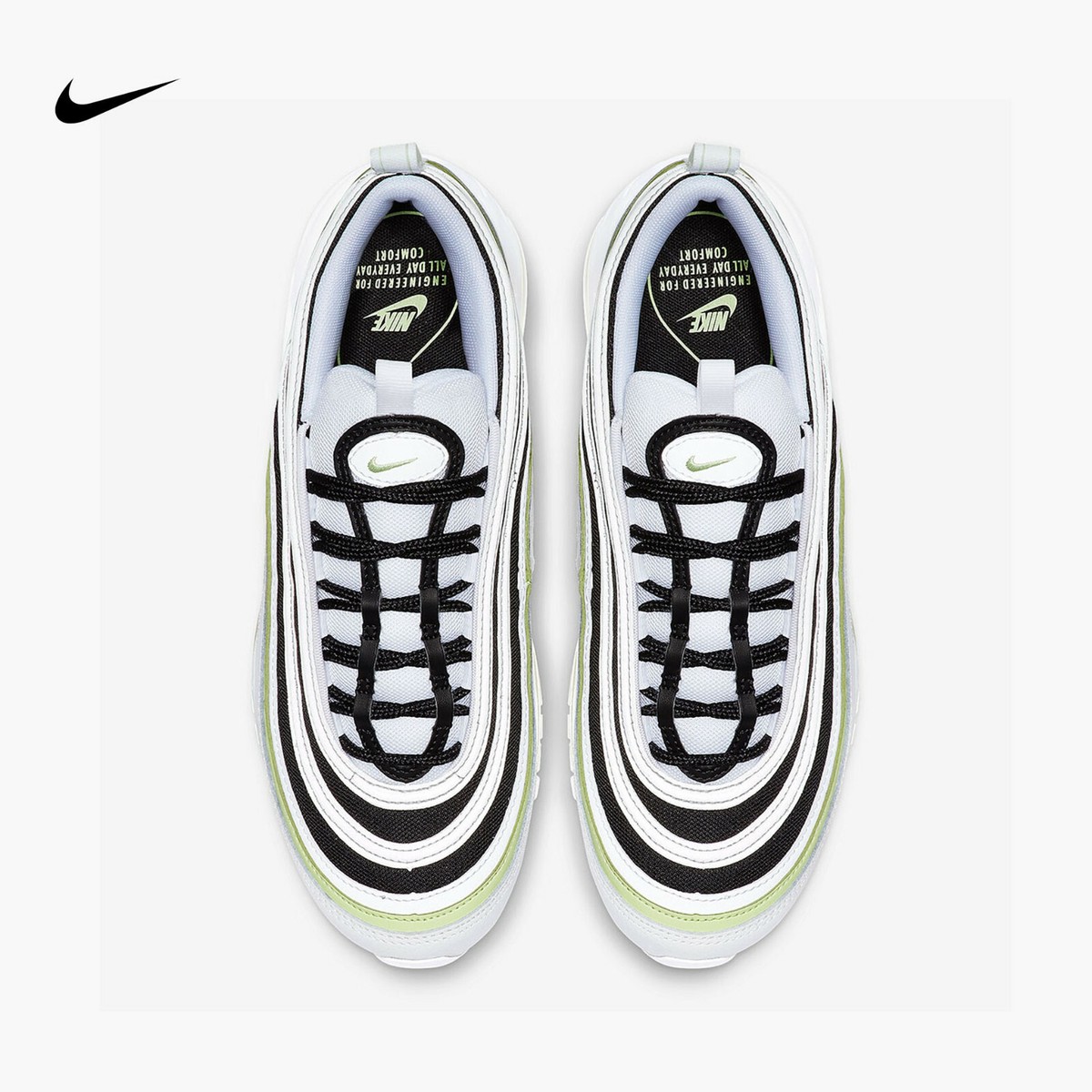 Nike Air Max 97 White Black Volt 921733-105 Women's Size
