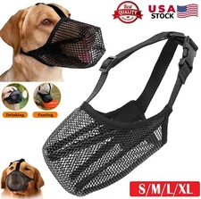 Pet Dog Muzzle Anti-lick Anti-Biting Chewing Bark Licking Mouth Cover Mesh Mask