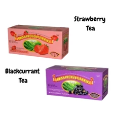 Strawberry Tea & Blackcurrant Tea (25pcs/box + 25pcs/box) inc shipping