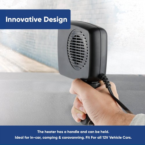 12 V Tragbarer ausklappbarer Griff Auto Heizung Windschutzscheibe Demister Defroster CH500 + CP - Bild 7 von 15