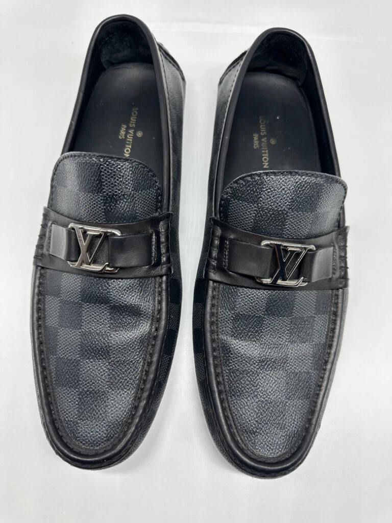 Louis Vuitton Mens Black Loafer Buckle Dress Shoes