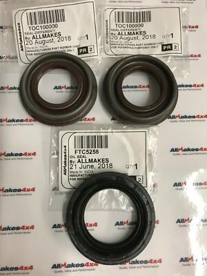 Allmakes 4x4 Freelander 1 Hinteres Differential Öldichtung Set TOC10000 &