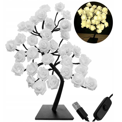USB Forever Rose Tree Lamp Dimmable Touch Control LED Rose Flower Night Light - Picture 9 of 9