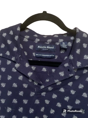 Austin Reed London Mens Polo shirt XL Navy Color - Picture 2 of 10
