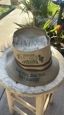 Vintage Bucket Hat Antique Dealer 1993 Khaki
