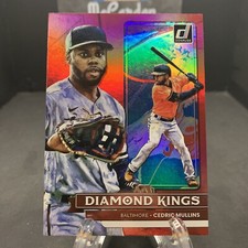 2022 Panini Donruss Diamond Kings Holo Red Cedric Mullins #5 Baltimore Orioles