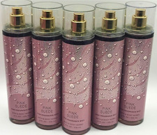 x5 Bath  Body Works PINK SUEDE Fine Fragrance Mist Body Spray Splash 8 oz