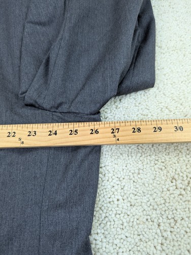 Suit Mens 50R 44x31 Gray Wool 2 Piece Jacket Pants 3 Button Pleat Made in Italy - Picture 4 of 24