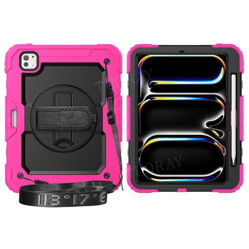 Für iPad 5/6/7/8/9/10 Gen Air 4 5 6 Pro 11 13 Hybrid Outdoor Tasche Gurt Hülle - Bild 160 von 225