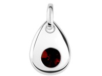 Uk Sterling Silver Pendant Earring Set January Birthstone 4mm Garnet Crystal Uk Sterling Silver Pendant Earring Set January Birthstone 4mm Garnet Crystal