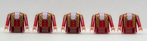 5 x ROTROCK KÖRPER + ARME + INLET PLAYMOBIL zu Husar Royal Guard Soldat > SALE ! - 第 1/3 張圖片