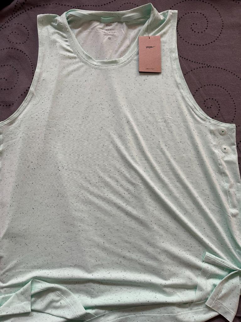 ALTRA NIKE YOGA TECH SMANICATO ALLENAMENTO M. CAMICIA VERDE TAGLIA XL UOMO NUOVA CON ETICHETTE $60 00