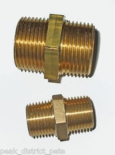 BRONZE bsp threaded Hexagon Nipples - choose from  1/2" to 1"BSP