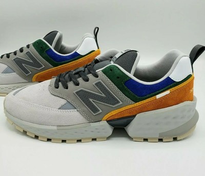 new balance 574 grey orange blue