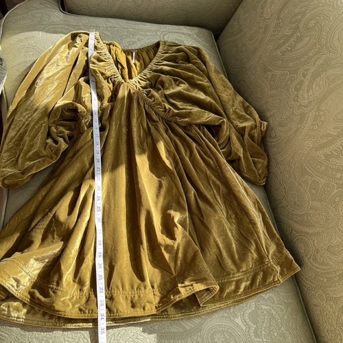 Mini Vestido Babydoll Terciopelo Free People Portia Talla Grande - Imagen 6 de 13