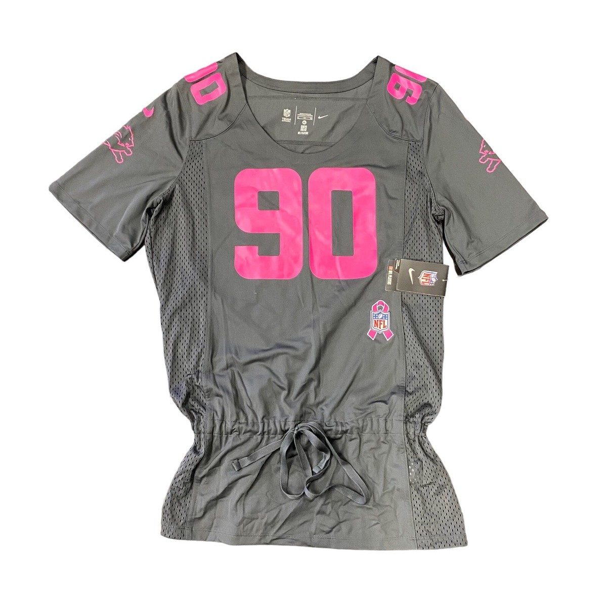 NFL DETROIT LIONS NDAMUKONG SUH JERSEY NWT Women's XL Brest Cancer