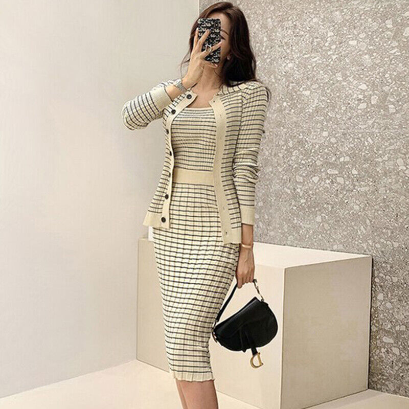 Knitting 3 Pieces Set Women Knitted Sling + Skirts Office Lady Skirt Suit | eBay Knitting 3 Pieces Set Women Knitted Sling + Skirts Office Lady Skirt Suit | eBay