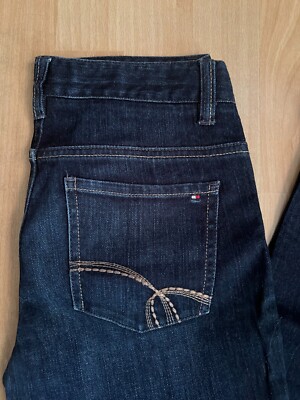 TOMMI HILFIGER DENIM  DAMEN JEANS HOSE GR. 14 (S) DUNKELBLAU