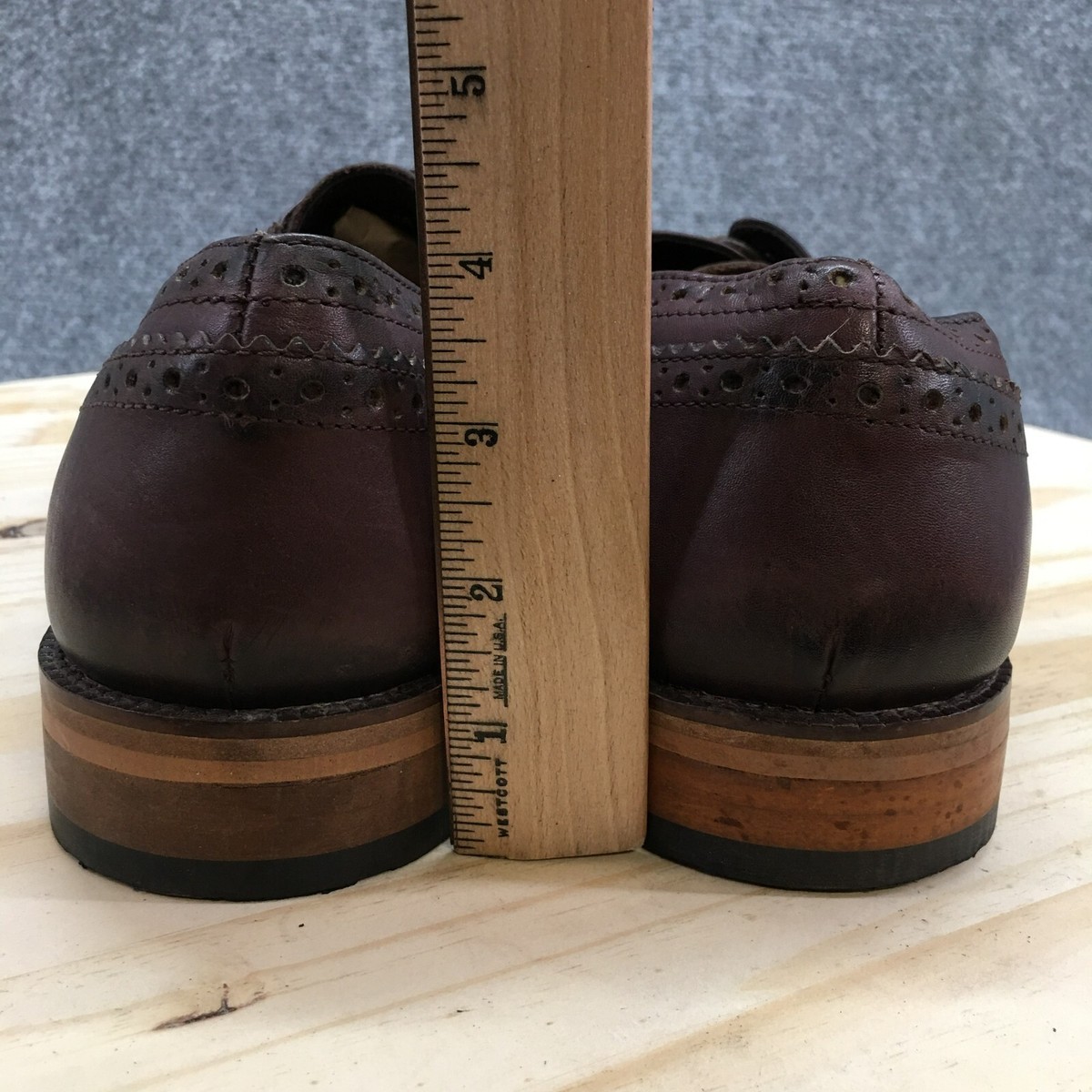 Ben Sherman Brown Wingtip Oxford Leather Dress Shoes Mens 12 Tan Leather Wingtip Formal Sherman Premium Dress Shoe main image 4