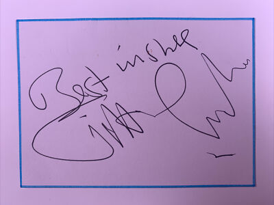 Gilbert O'Sullivan Signierte Karte Original Authentisch Aus Der Sammlung Von B.M