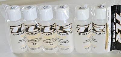 Team Losi Racing SIL SHOCK OIL 6 PACK 17.5-42.5WT 150-563CST 2OZ TLR74019