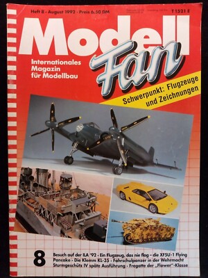 Modell Fan Model Magazine Germany German Text Heft 8 August 1992