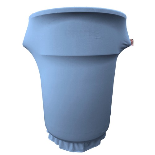 Cubierta de spandex de lino LA equipada para bote de basura de 55 galones sobre ruedas. Hecho en EE. UU. - Imagen 7 de 11