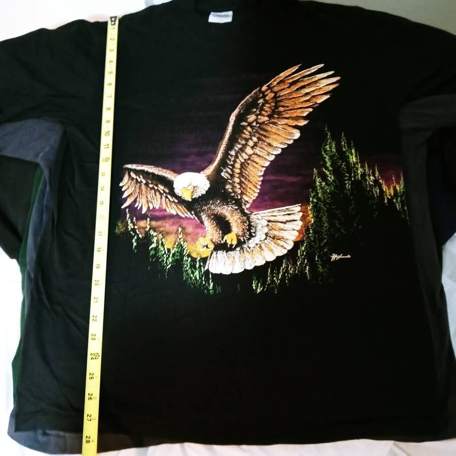 Hazelwoods Bald Eagle RaRe Vintage Early 90's Single Stitch Vtg Large L T-Shirt