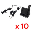 New ListingPlantronics Wh500 Mono Wireless Headset Wo2 Base W/ Accessories Lot (10) E6037