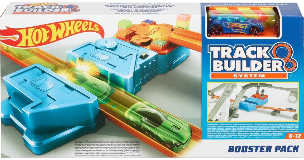 Hot Wheels Track Builder Booster Pack with Vehicle and Orange