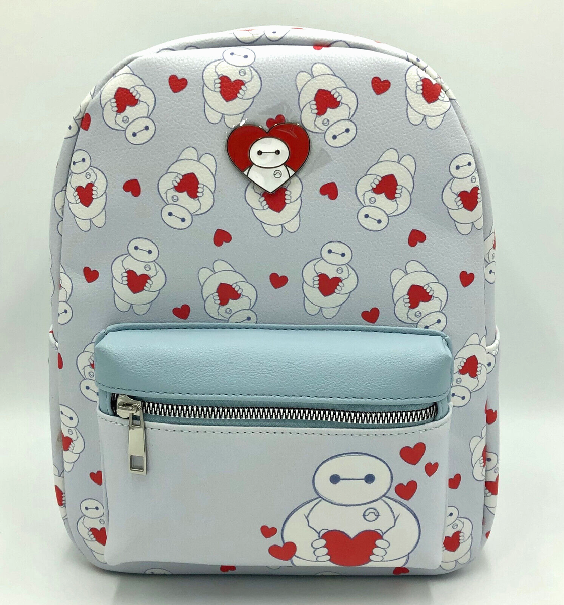 New Bioworld Disney Big Hero 6 Baymax Hearts Valentine\'s Mini Backpack Disney Big Hero 6 Baymax Hearts Valentines Mini Backpack NEW  main image 2