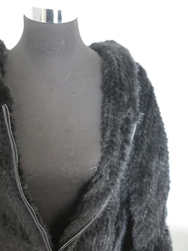 Gestrickter Echt Nerz Pelz Cape / Pelzschal / Jacke / Poncho / Schal 70*90cm - Bild 10 von 23