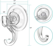 4PCS Heavy Duty Suction Cup Hook Cup Wall Wreath Hanger Window Shower Kitchen