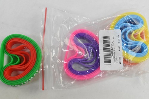 24 Happy Birthday Colorful Silicone Bracelet Wrist Band Bangle Gift Party Supply - Picture 5 of 9