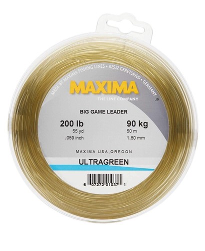 Maxima Fishing Line Big Game Leader Wheel, Ultragreen, 40-Pound/55-Yard - 第 1/2 張圖片