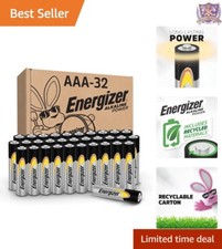 32 Count Alkaline AAA Batteries Long-Lasting Power Ideal for Everyday Use