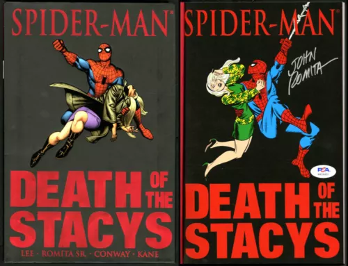 John Romita SIGNED Spider-Man Death of the Stacys HC 1st Ed PSA/DNA AUTOGRAPHED