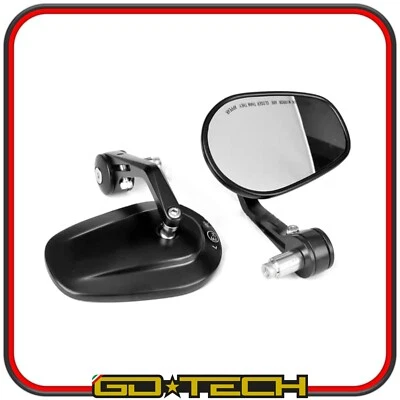 GDTECH RACING SPECCHIETTI MOTO BAR END MANUBRIO REGOLABILI OMOLOGATI CAFE RACER RETROVISORI
