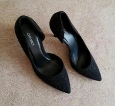Neu Schöne Catwalk Pumps Stilettos Schwarz Glitzer Glam Gr.40