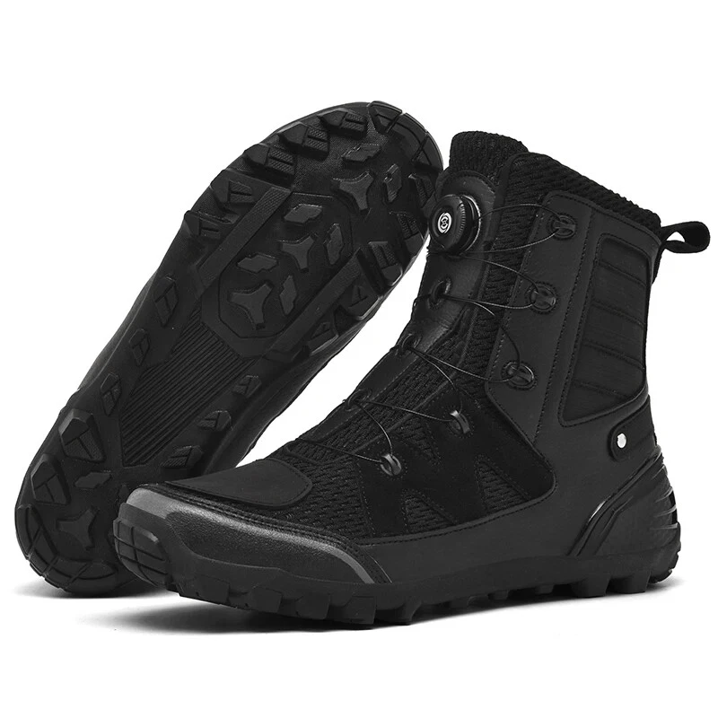 Men's Cycling Shoes MTB Gravel Road Bicycle Sneakers High Top Hiking Boots - Image 3 of 4