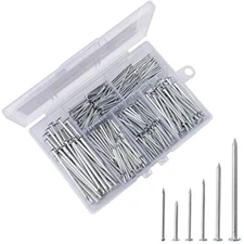 Premium Hardware Nails Assortment Kit,Wood Nails &Storage Box,6 Sizes,376PCS,2''