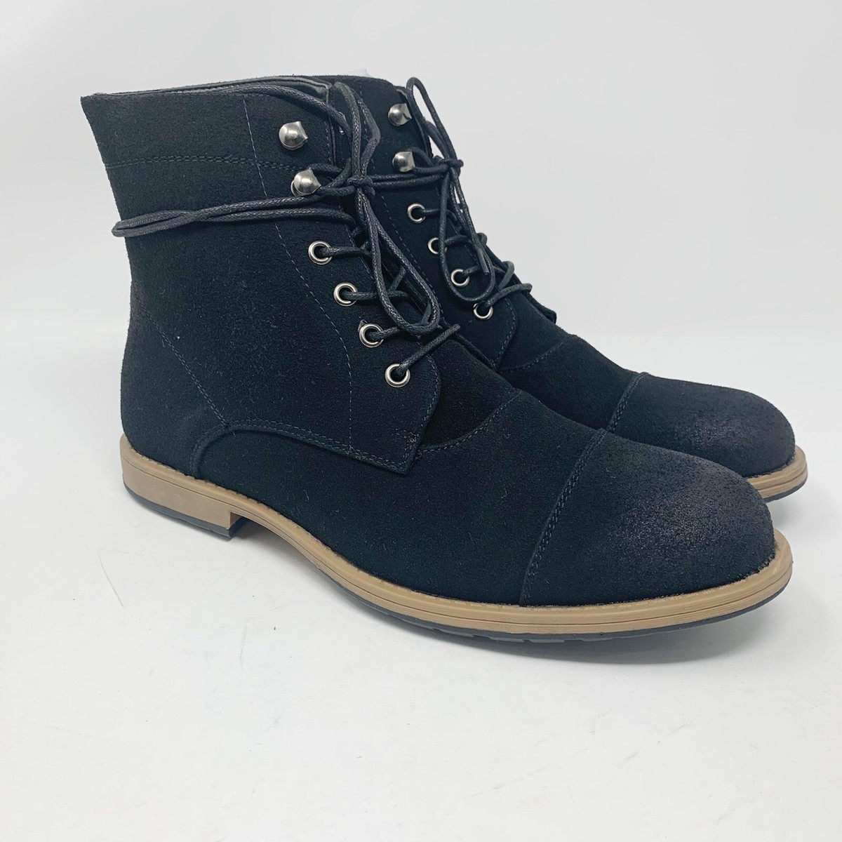 Italian Leather Louis Stitch Mens Brogue Chukka Boots Brand New